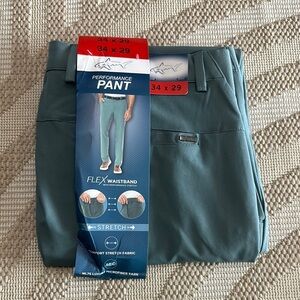 New 34x29 men’s Greg Norman performance pants green